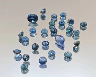 Lot #139 - Collection of Loose Blue Sapphire Gemstones – Gemologist Verified – Assorted Cuts & Sizes