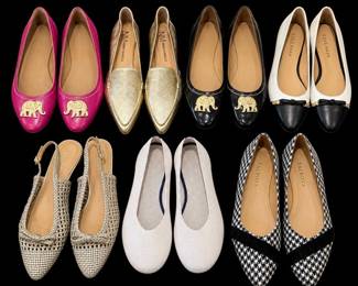 Women’s Designer Flats & Loafers Shoe Collection – Sizes 6 & 6.5