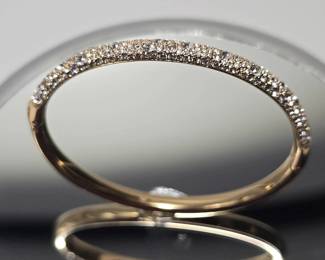 Swarovski Sublima Crystal Bangle Bracelet – Gold-Tone Size Medium