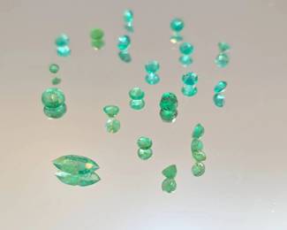 Collection of Loose Emerald Gemstones – Assorted Cuts, Sizes & Shapes – Estate Gem Lot - reviewed by gemologist