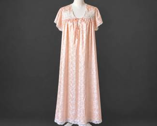 Vintage Christian Dior Pink Satin Nightgown – Romantic Designer Lingerie & Sleepwear