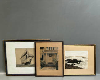 Lot 6: A Collection of Hand Tinted Photos Signed 