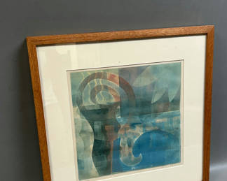 Lot 8: Contemporary Monotype Abstract Signed Gustafson 