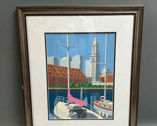 Lot 47: Oren Sherman American Waterfront Serigraph 