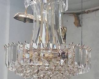 Pair Crystal Chandeliers