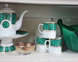 George Briard Imperial Malachite! Murano Bowl