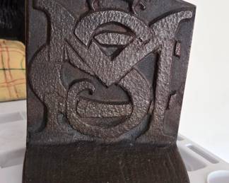 Michigan State College Cast Iron Bookends