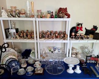 Lots of Hummels, Vintage Glass ware & more!
