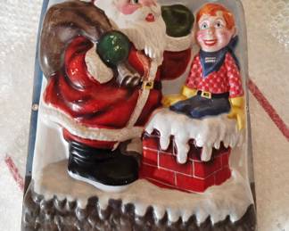 Vintage Royal Electric Flat back, Santa & Howdy Doodie! Lights up!