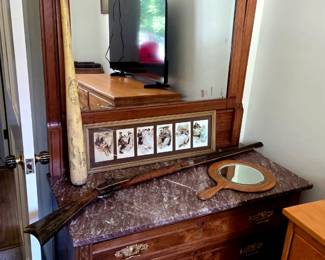 19thc Victorian marble top dresser