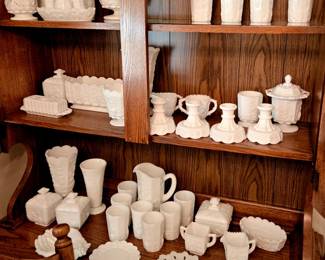 Westmoreland Grape Pattern Milk glass, lots of pieces!