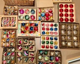 This is just some of the many boxes of Vintage Ornaments
