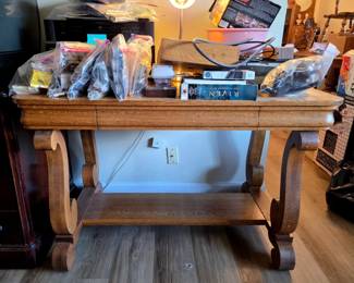 Antique Oak Library Table desh