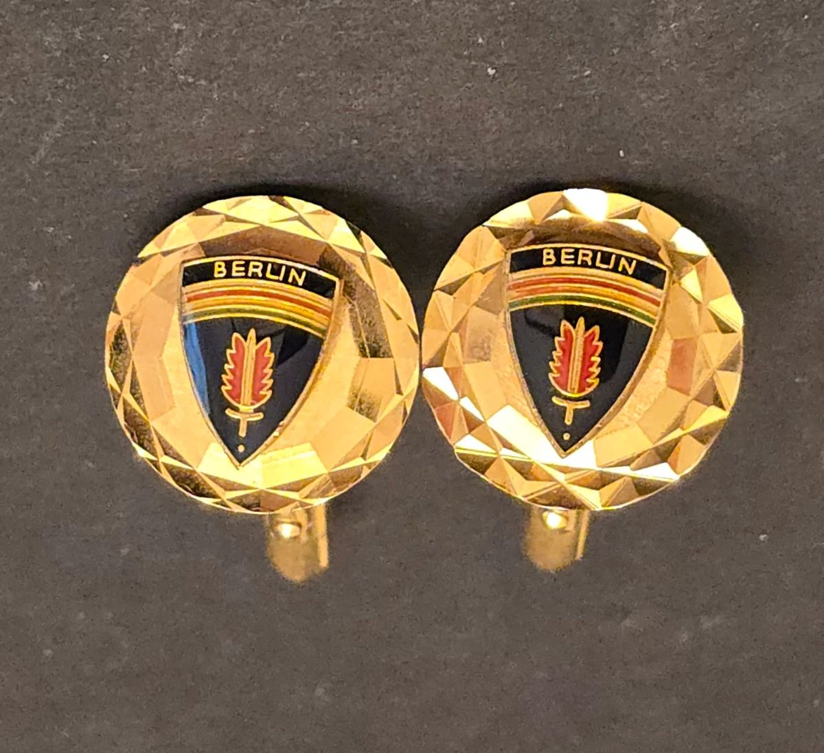 Vintage Berlin Brigade Military Emblem Cufflinks
