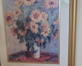 Claude Monet Sunflowers Print