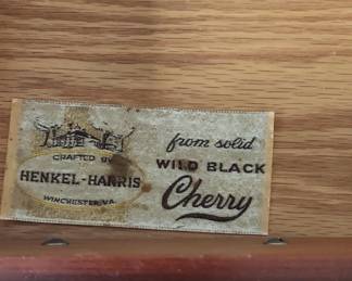 HenkelHarris Virginia Galleries Wild Black Cherry Dresser with Mirror