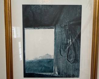 Framed Andrew Wyeth Burning Off Print