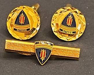 Berlin Cufflinks and Tie Clip Set
