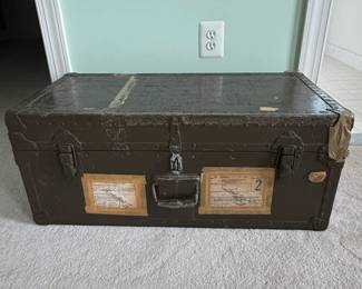 US Military Footlocker Trunk