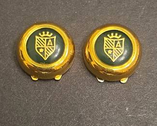Vintage School Crest Button Covers