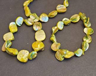 Iridescent Mother of Pearl Chip Bracelets
