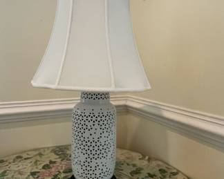 Blanc de Chine Reticulated Table Lamp