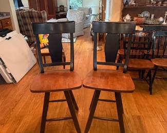 Canadian Made Wooden Swivel Bar Stool