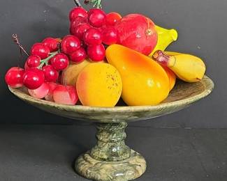 Alabaster Pedestal Fruit Bowl