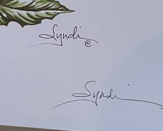 Lyndi Lende Pair Signed Floral Lithographs