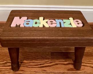 Personalized Name Puzzle Stool