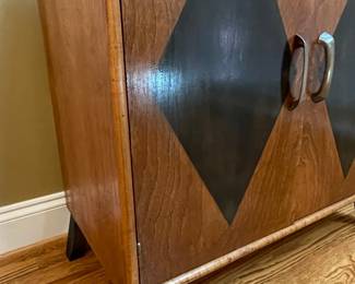 Art Deco Diamond Inlay Cabinet