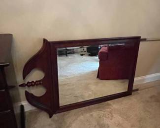 Henkel Harris Mahogany Nine-Drawer Dresser with Mirror
