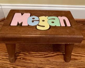 Personalized Wooden Name Puzzle Stool