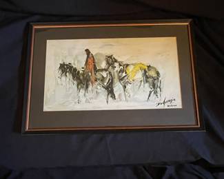 Ted DeGrazia "Navajo Family" Lithograph