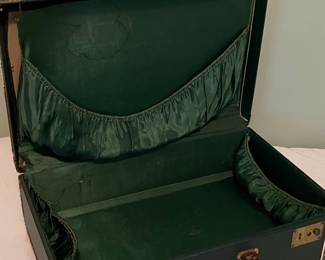 Vintage "White Star" Forest Green Hardshell Suitcase