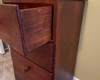 Vintage Four-Drawer Solid Wood Chest