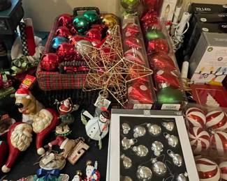 Assorted Christmas Ornaments and Holiday Decor Collection with LED Lights