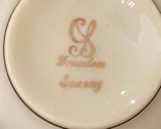 Carl Thieme Potschappel Dresden Porcelain Demitasse Set
