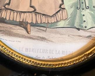 Le Moniteur de la Mode Fashion Print in Oval Frame