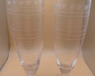 Mikasa Cheers Etched Pilsner Glasses