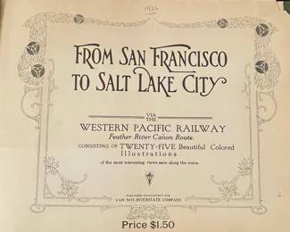 1924 Western Pacific Railway 'From San Francisco to Salt Lake City' Souvenir Album