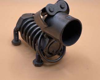 Recycled Metal Spring Dog Sculpture
