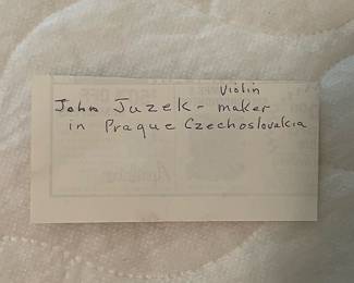 John Juzek Violin