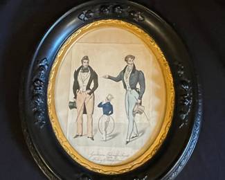 1829 Regency Era Fashion Print, 'Gentlemen's Fashions for August'
