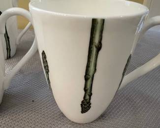 Lenox Continental Dining Asparagus Mugs