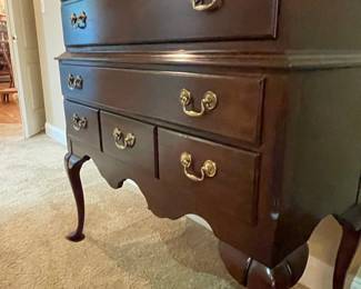 Queen Anne Style Cherry Highboy Chest