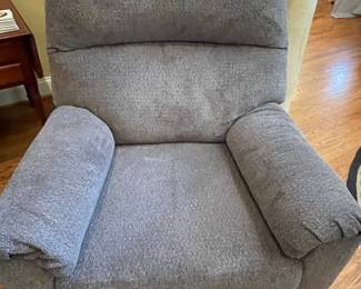 Contemporary Grey Upholstered Recliner