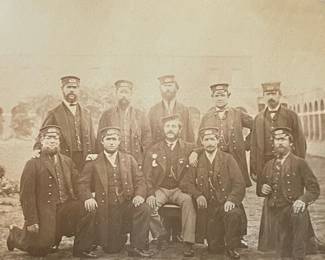 Late 19th-Century Railroad Employee Group Portrait