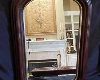 Vintage Mahogany Arch Top Wall Mirror