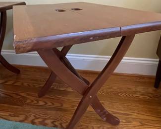 Vintage Butler Tray Table with Folding Stand